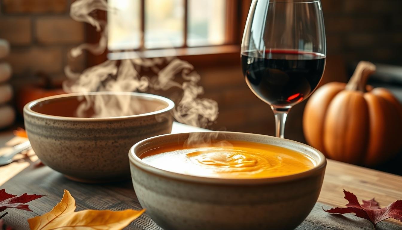 wein zu kürbissuppe